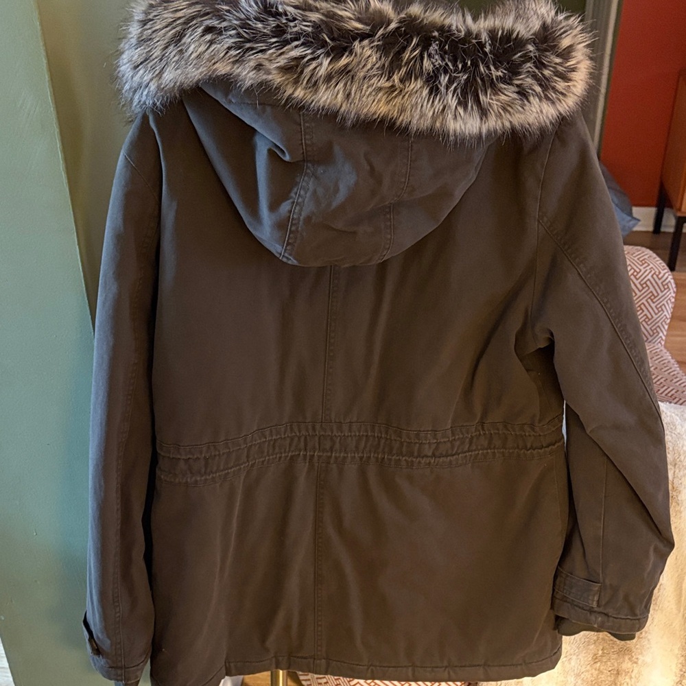 BCBGeneration Dark Brown Utility Jacket with Faux… - image 2